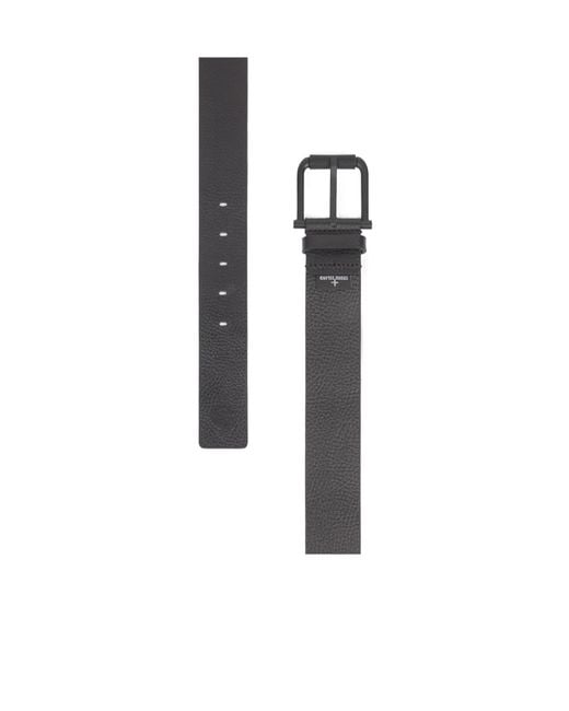 Stone Island Black Logo Debossed Buckle Fastened Belt for men