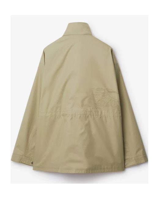 Burberry Natural Ekd-Embroidered High-Neck Jacket for men
