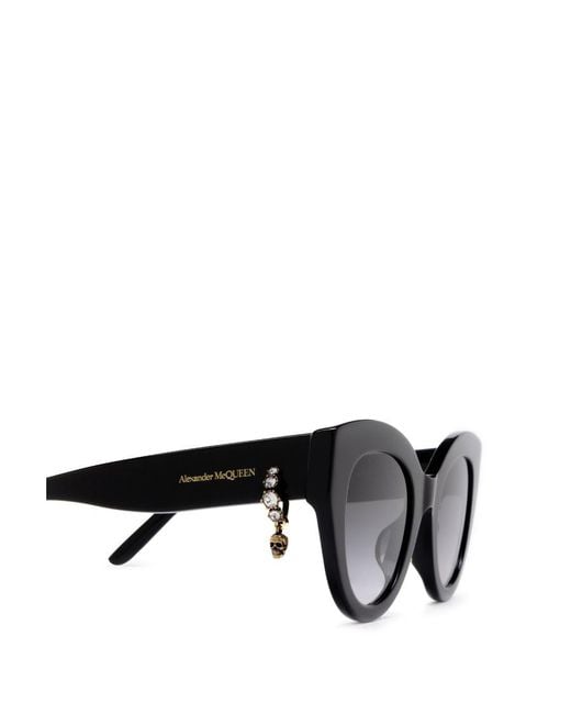 McQueen White Eyewear Cat-Eye Frame Sunglasses