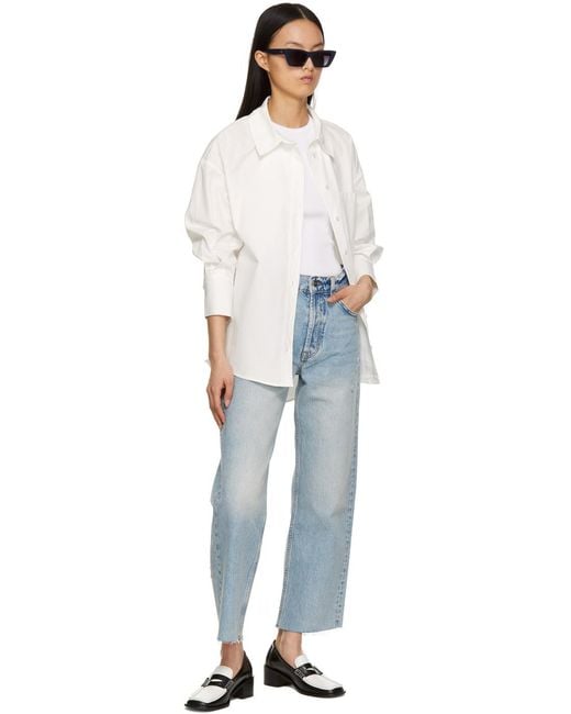 Anine Bing Blue Logo High Waist To Make Old Jeans