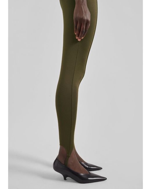 Frankie Shop Green Caserta Stirrup Leggings