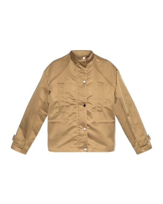 AllSaints Natural Luellah Stand-Collar Jacket