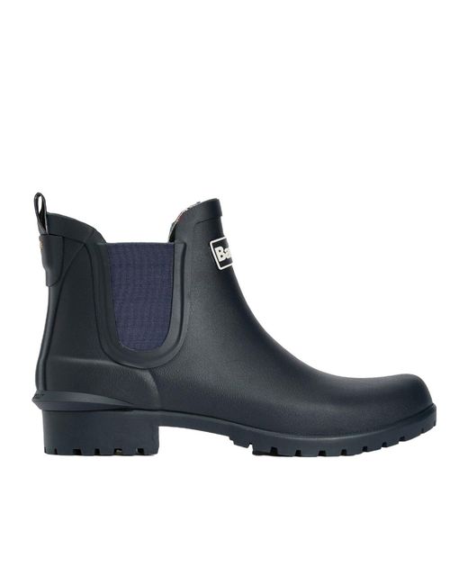 Barbour Blue Wilton Chelsea Wellington Boots