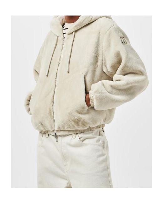 Moose Knuckles Gray Eaaton Bunny Thermal Insulated Bomber Jacket