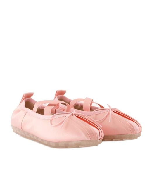 Simone Rocha Pink Bow Detailed Slip-On Ballerinas
