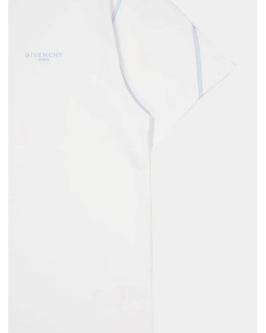Givenchy White Logo Printed Crewneck T-Shirt for men