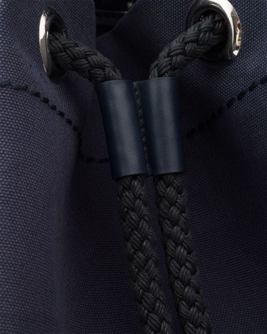 Prada Blue Canvas Drawstring Duffle Bag for men