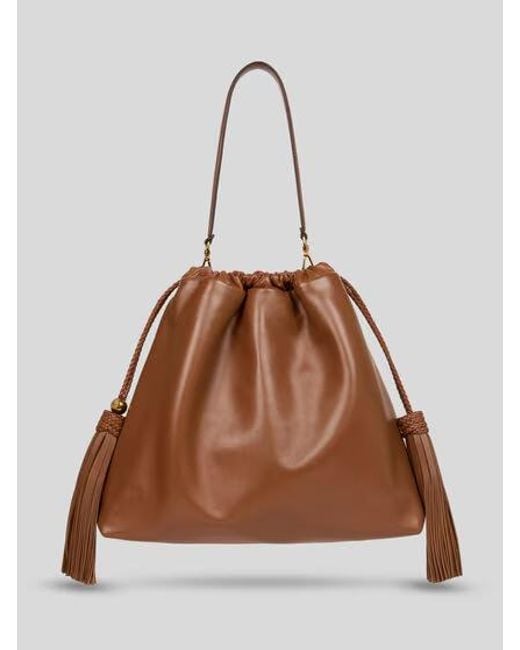 Etro Brown Kalispera Tassel Shoulder Bag