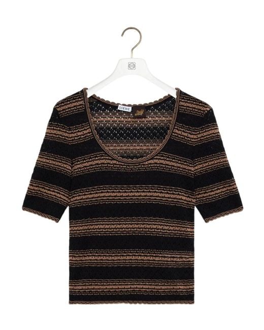 Loewe Black Short Sleeve Sweater