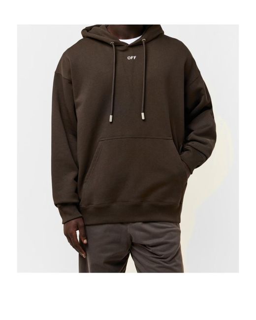 Off-White c/o Virgil Abloh Brown Hooded Sweatshirt for men
