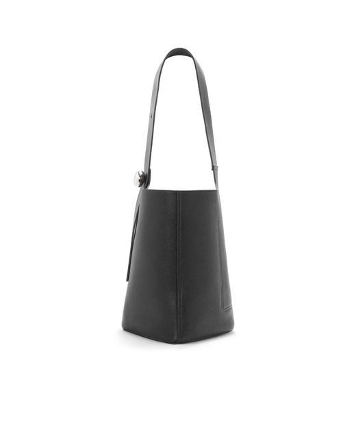 Loewe Black Large Pebble Bucket for men