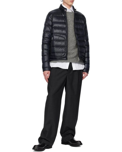 Moncler Blue Zip-Up Puffer Jacket for men