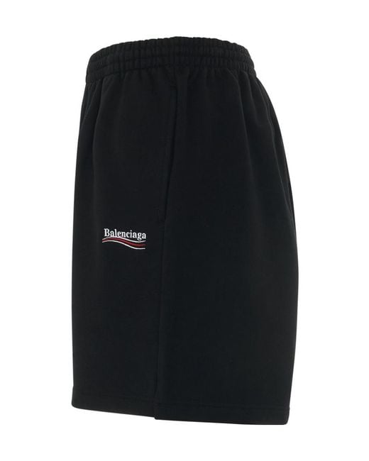 Balenciaga Political Campaign Sweat Shorts in Black for Men | Lyst