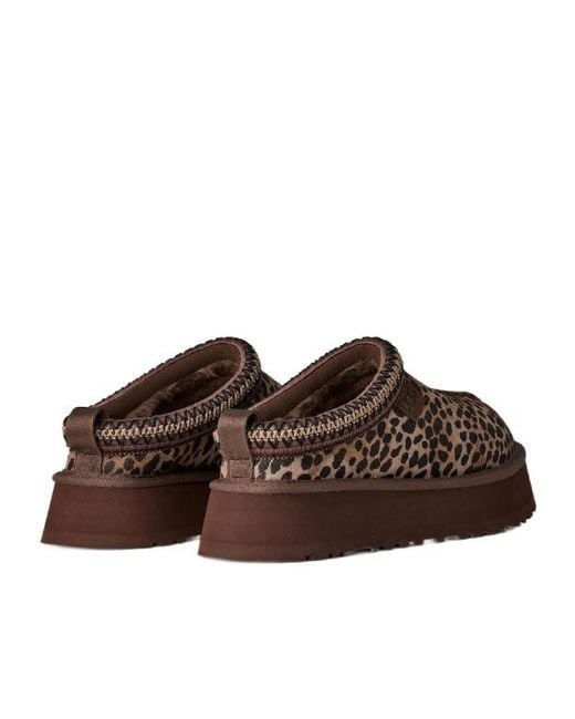 Ugg Brown Tazz Caspian Leopard-Print Slip-On Mules