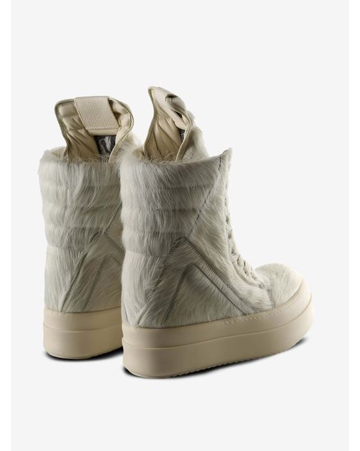 Rick Owens Gray Mega Geobasket Lace-Up Sneakers for men