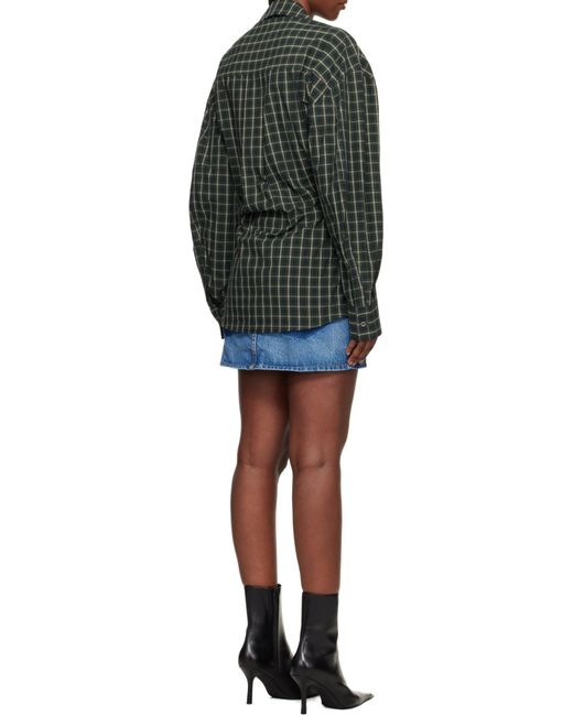 Alexander Wang Green Pre-Styled Wrap Mini Dress