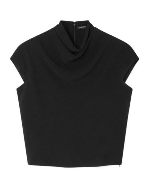 Versace Black Zip-Fastening Top