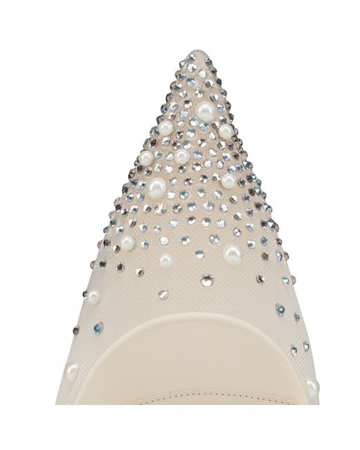 Christian Louboutin White Miss Z Crystal-Embellishment Pumps