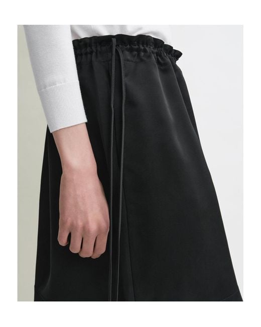 Totême Black Drawstring Mini Skirt