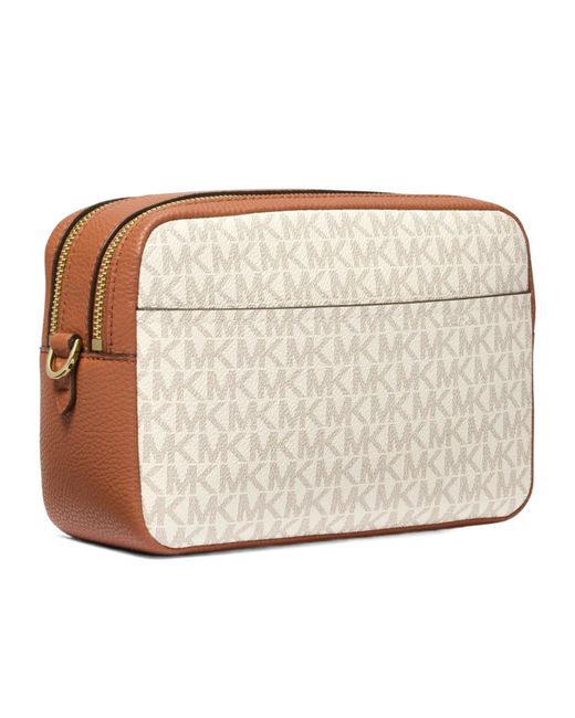 MICHAEL Michael Kors Natural Bryant Medium Signature Logo Camera Bag