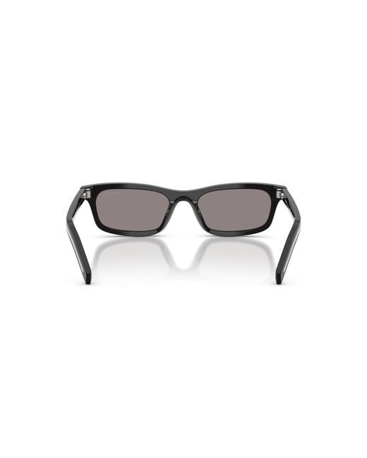 Prada White Eyewear Rectangle Frame Sunglasses