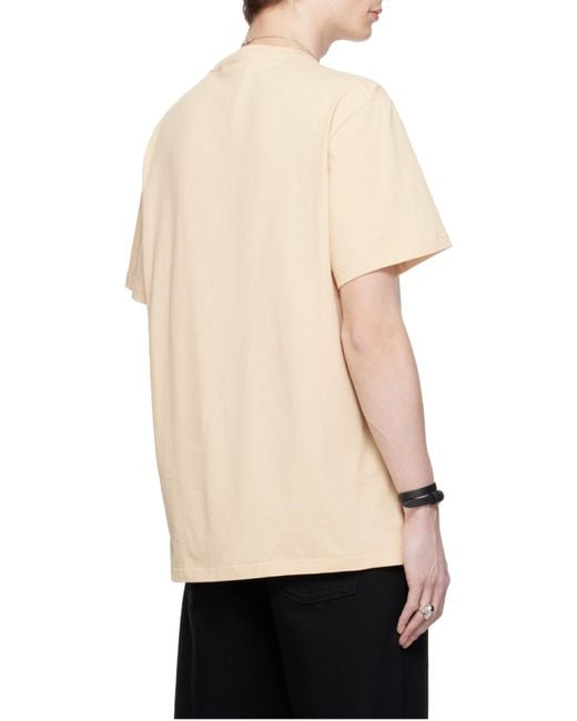 McQueen White Graphic Printed Crewneck T-Shirt for men