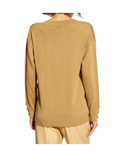 MICHAEL Michael Kors Yellow V-Neck Jumper