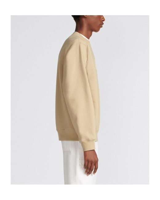 Dior White Homme Logo Patch Crewneck Sweatshirt for men