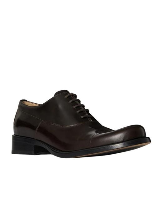 The Row Black Kai Lace-Up Oxford Shoes