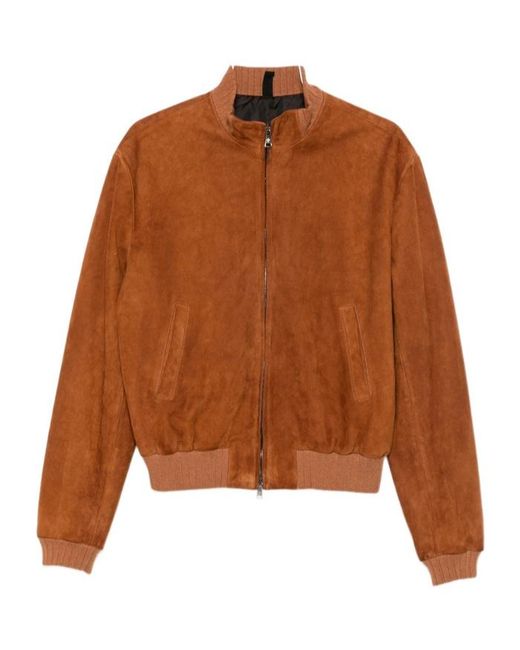 Tagliatore Brown Leather Jackets for men