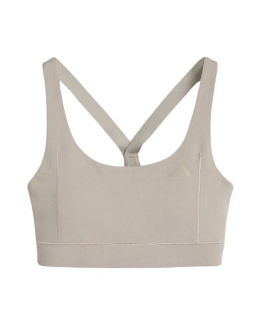 Adidas Gray Entire Studios Racerback Performance Bra