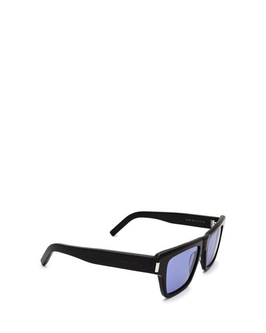 Saint Laurent Blue Eyewear Square Frame Sunglasses for men