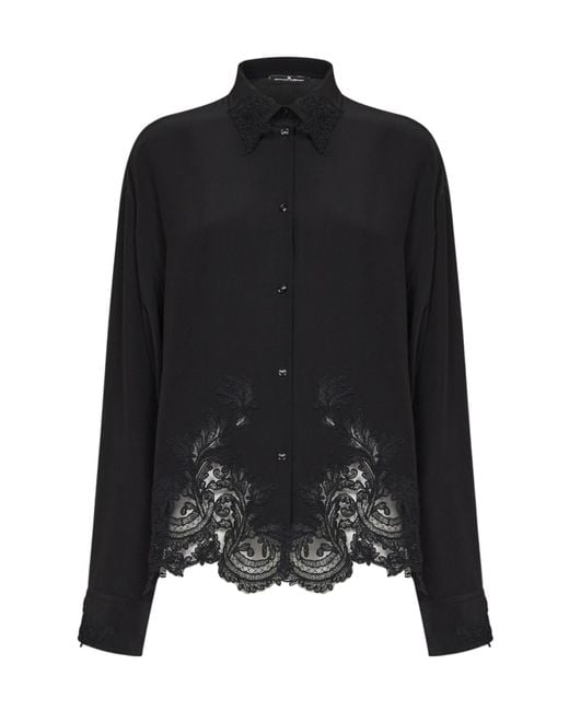 Ermanno Scervino Black Long-Sleeved Shirt