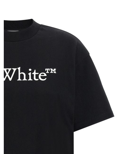 Off-White c/o Virgil Abloh Black Logo Printed Crewneck T-Shirt