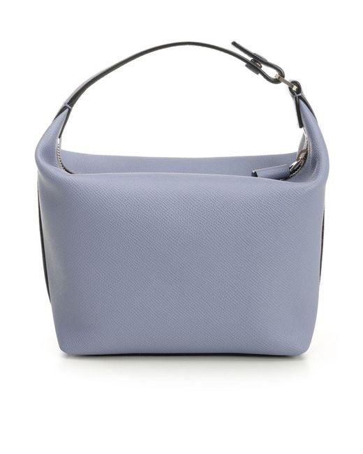 Valextra Blue Mochi Mini Handbag