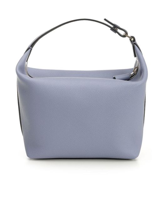 Valextra Blue Mochi Mini Handbag