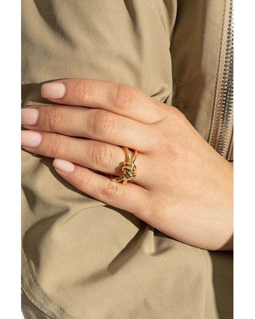 Bottega Veneta Metallic Knot Ring