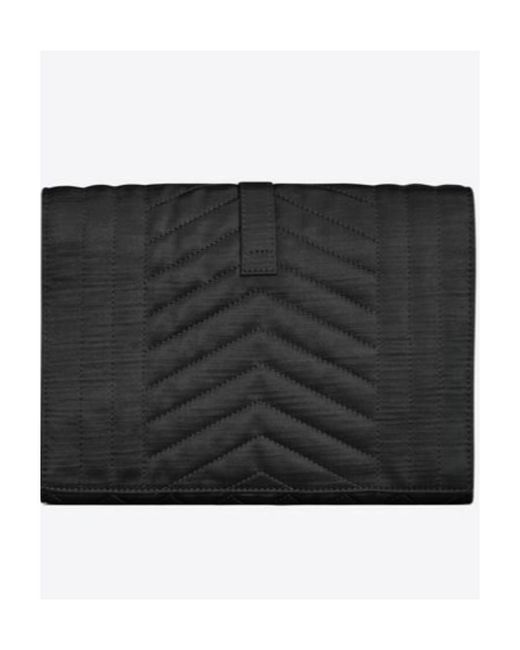 Saint Laurent Black Envelope Flap Pouch