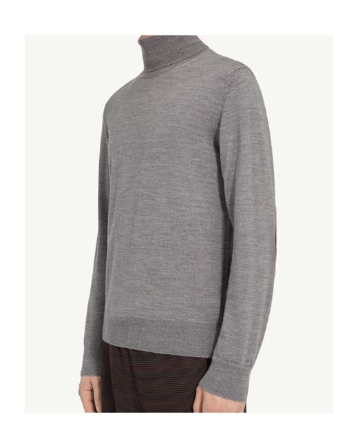 MM6 by Maison Martin Margiela Gray Elbow Patch Pullover for men