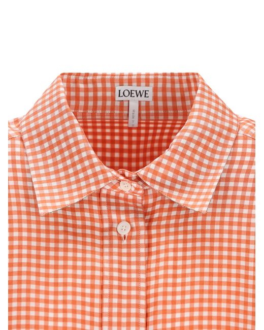 Loewe Pink Long Sleeve Checked Shirt