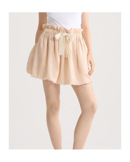 Patou Natural Ruffled Mini Skirt