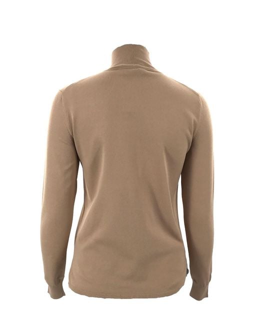 Max Mara Brown Funnel-Neck Sweater