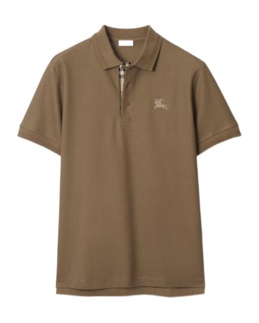 Burberry Brown Cotton Ekd Polo Shirt for men