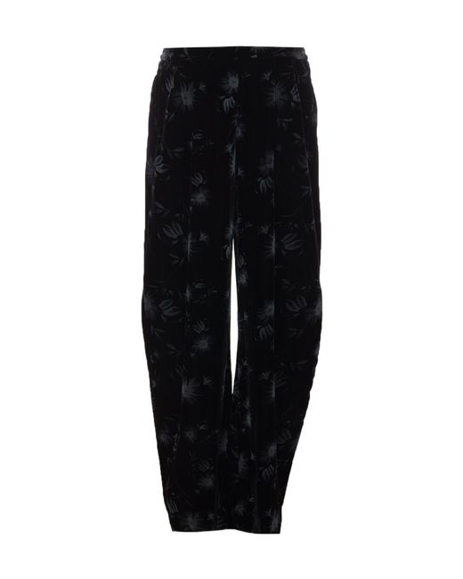 Pinko Black Ducato Floral-Print Trousers