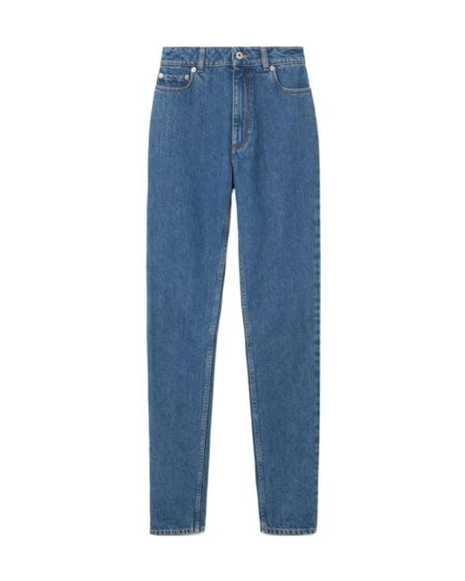Burberry Blue High-Waisted Slim-Fit Jeans