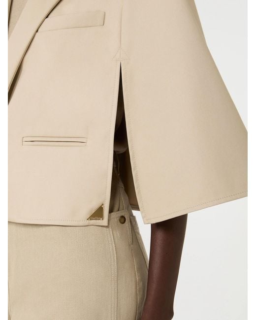 Max Mara Natural Single-Breasted Cape