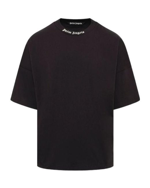 Palm Angels Black Crew-Neck T-Shirt for men