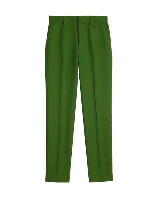 AMI Green Tapered Leg Trousers
