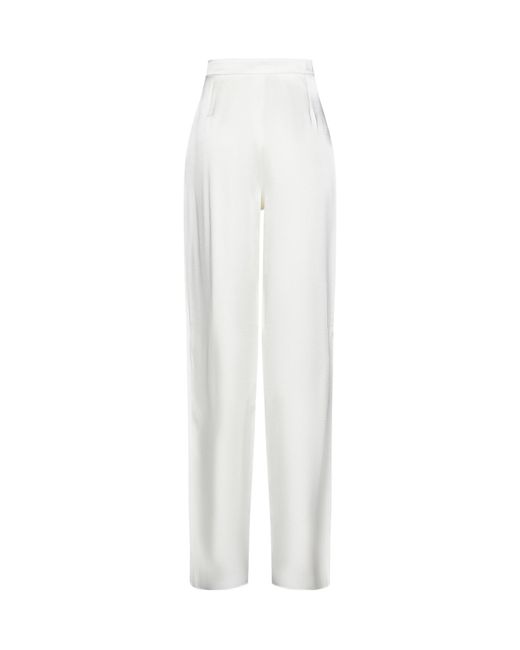 Max Mara White Studio Leti Wide Leg Trousers