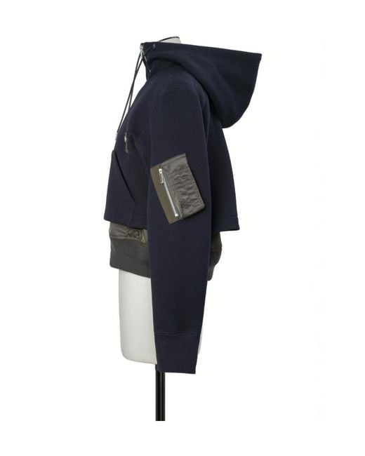 Sacai Blue Sponge Sweat Hoodie